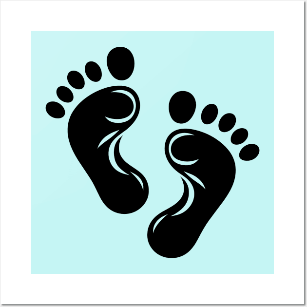 Baby Footprints Wall Art by KayBee Gift Shop